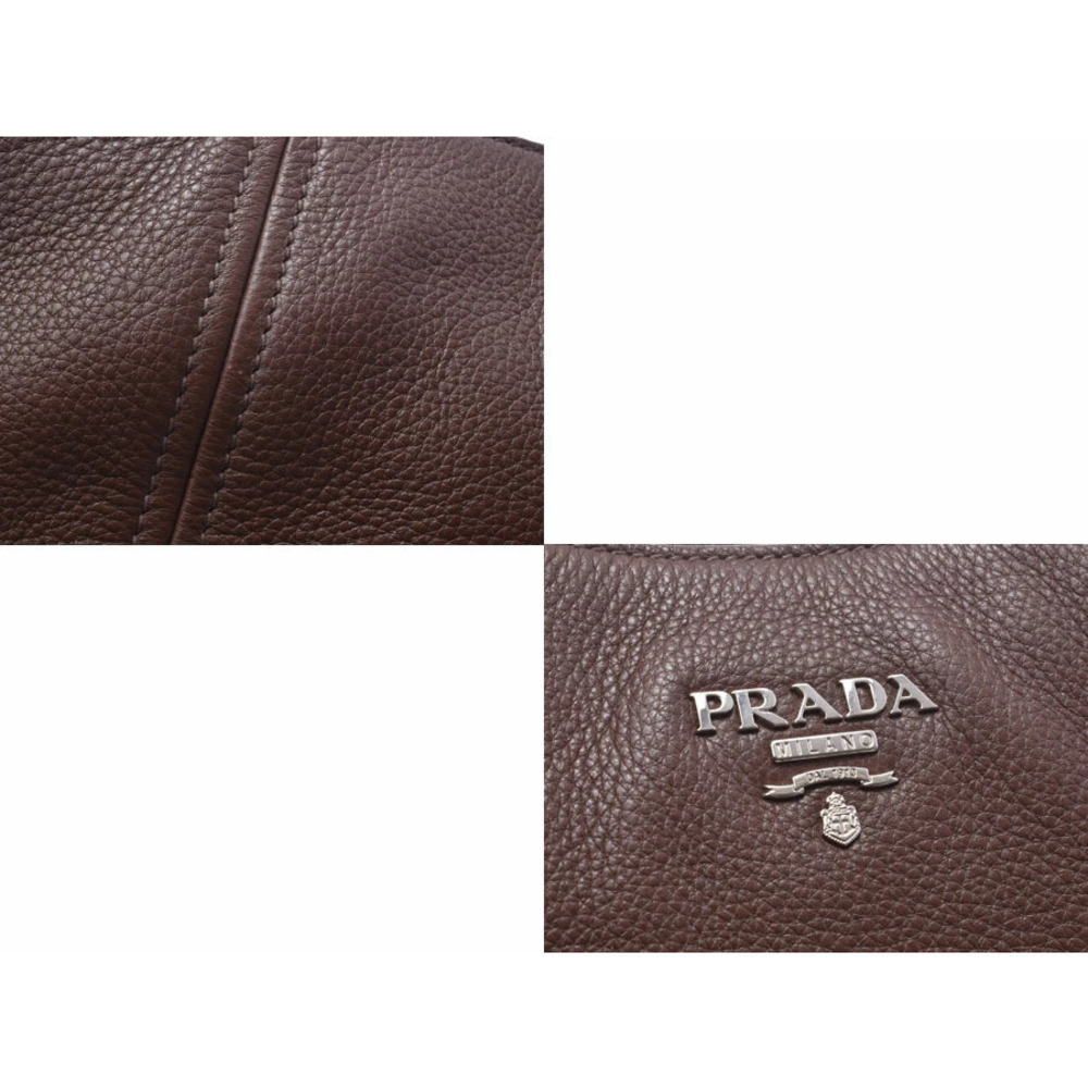 Prada Hobo Bag Brown Calfskin Card - Picture 8 of 9